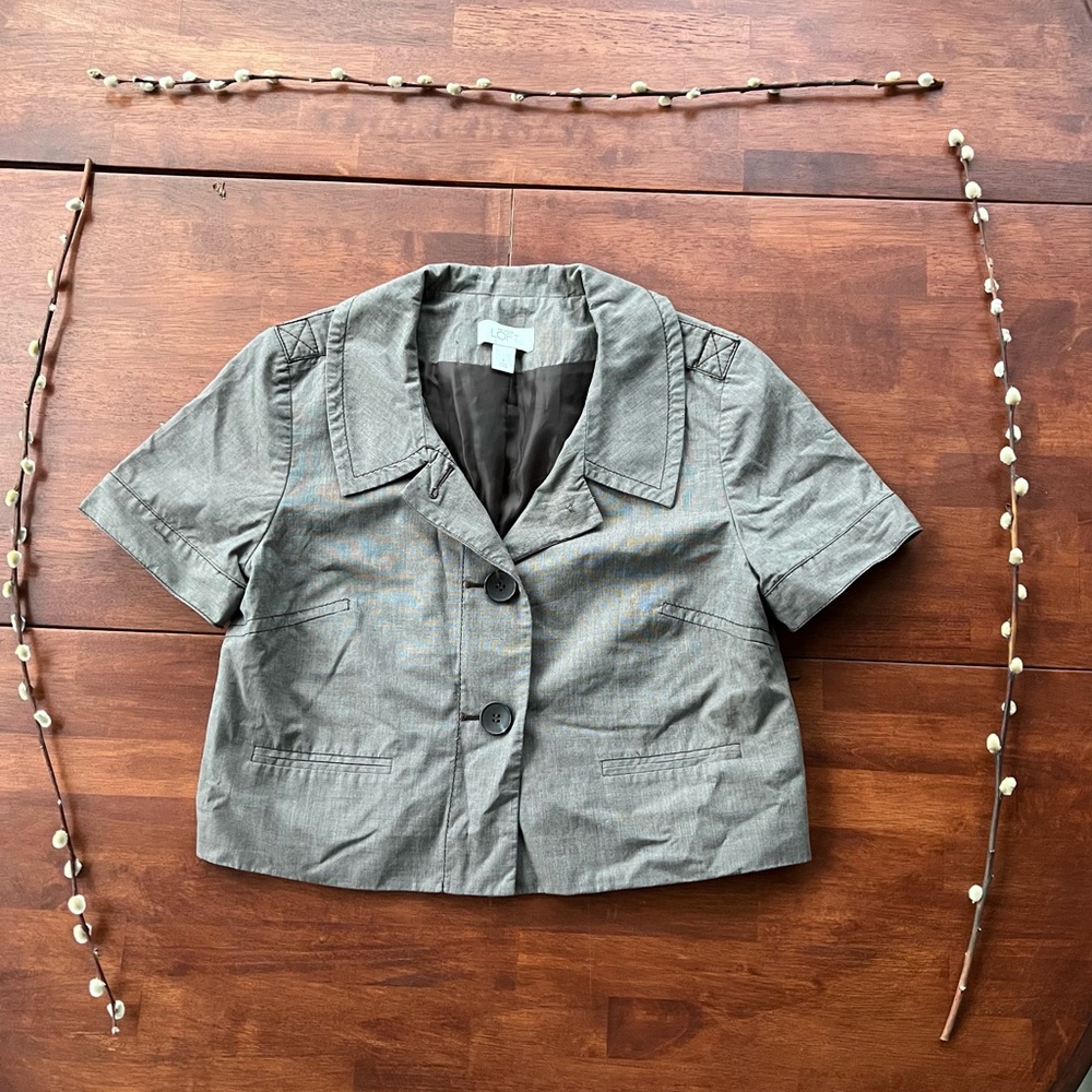 Ann Taylor Loft Cropped Button-up Jacket size 4